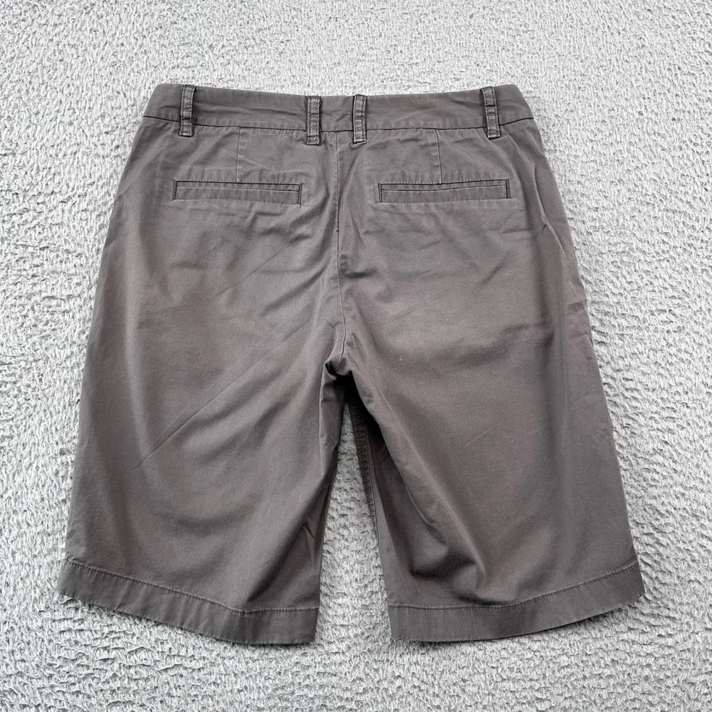 VTG J.Crew Bermuda Shorts Womens 0 Grey Made in Hong‎ Kong Stretch